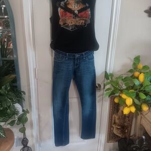 Levi's Skinny Embellished Back Pockets Low Rise Straight Leg Size 16 REG